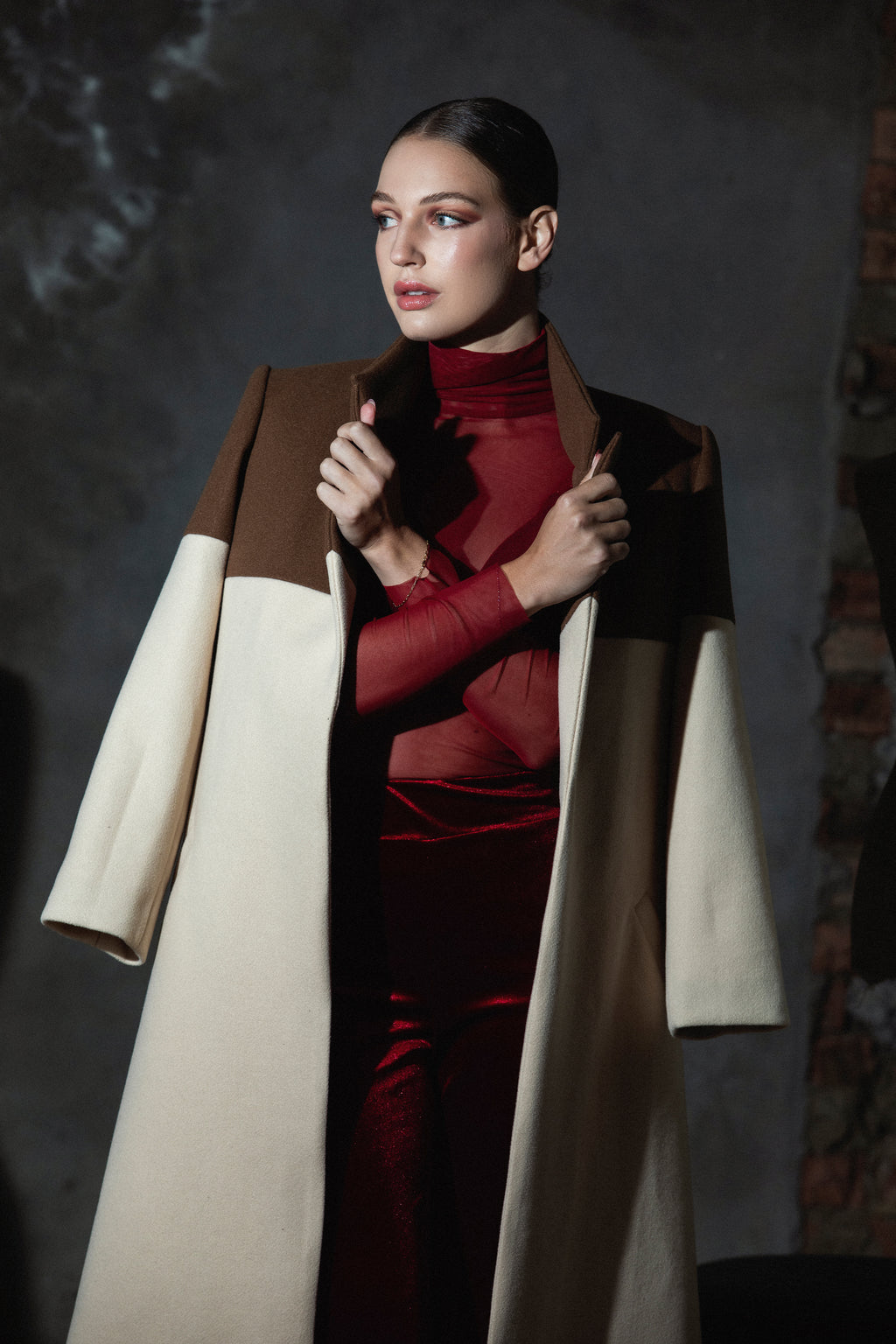 Aurelia Two Tone Coat