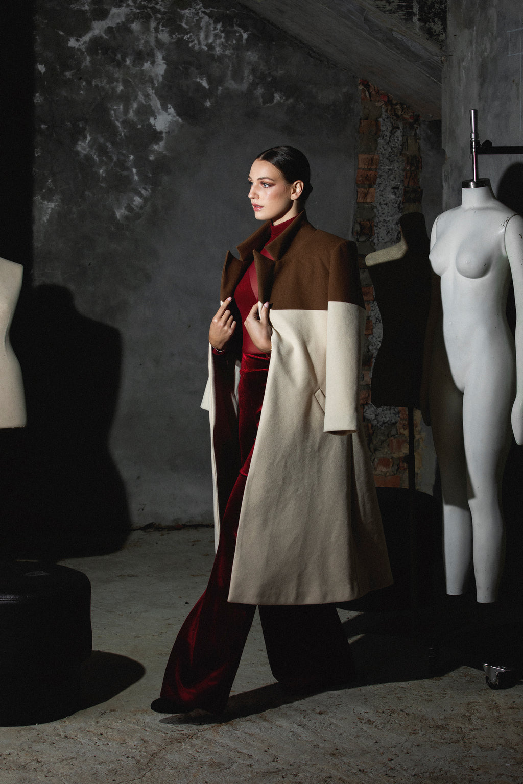 Aurelia Two Tone Coat