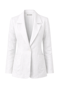 Tailored Linen Blazer - White
