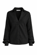 Classic Linen Shirt - Black